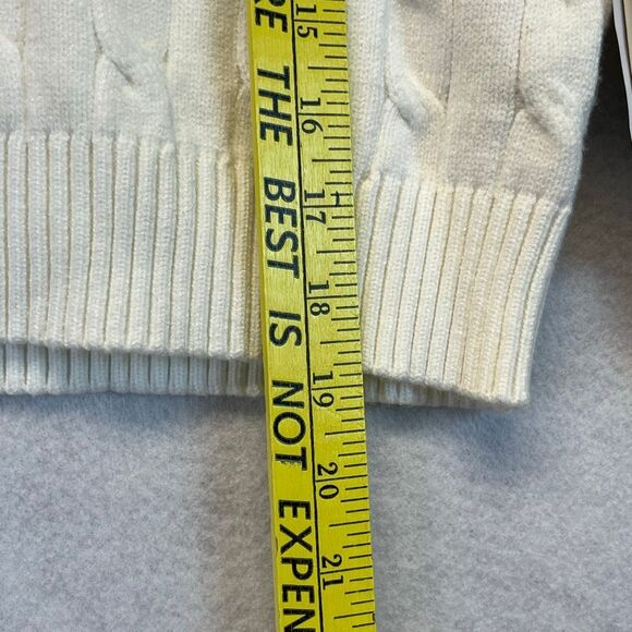 NWT FADED ROSE Sweater Women's XS Cream “New York” Cable Knit Cropped Pullover - Picture 10 of 14
